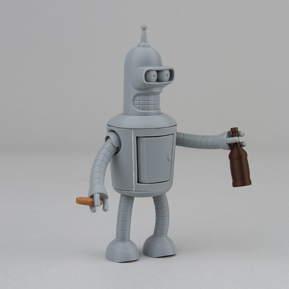 Robot z butelką — druk FDM
