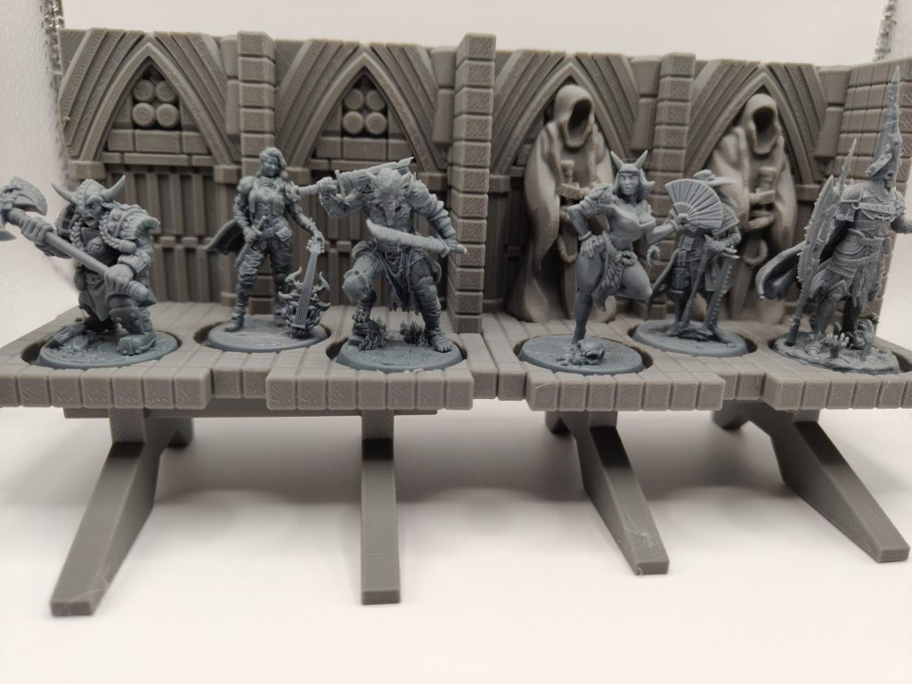 Zestaw figurek RPG + stojak – figurki do DnD | Druk 3D