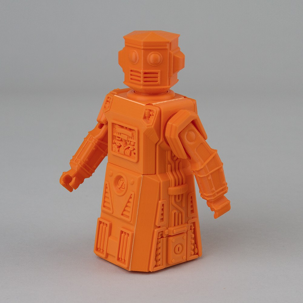 Robot — pomarańczowy — druk FDM