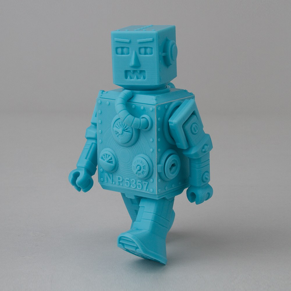 Robot — turkusowy — druk FDM